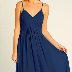 Azazie Shannon dress in Dark Navy blue